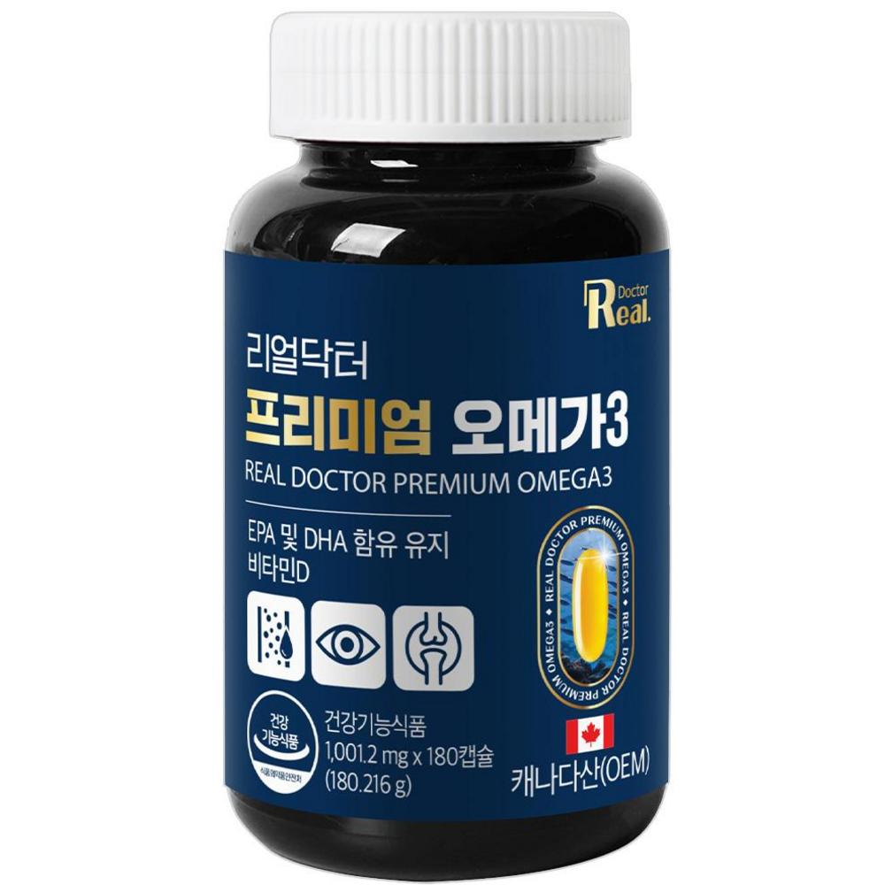 Real Doctor Premium Omega 3 180.216g 180 Tablets 1 Pcs