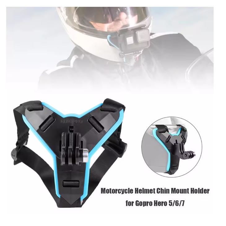 Supporto con Cinghia per Casco Per Gopro Hero 12 11 10 9 8 7 6 5 4 3 Motocicletta Yi Action Sports Fotocamera Supporto Holder Integrale Accessori