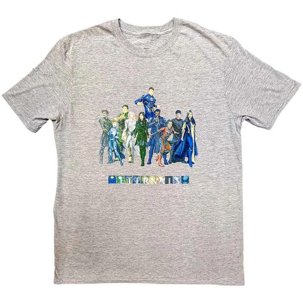 Marvel Comics Unisex T-Shirt: Eternals Colour Block Characters (Medium) XL
