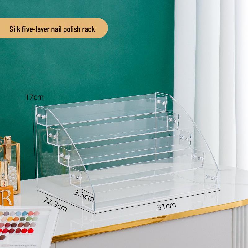 Transparent Multi-Layer Cosmetic Organizer for Nail Polish and Eyeshadow Palettes