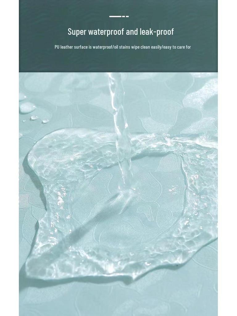 Waterproof, Scald-proof, Oil-resistant PU Tablecloth - European Style for Dining, Hotel, Restaurant, or Coffee Table.