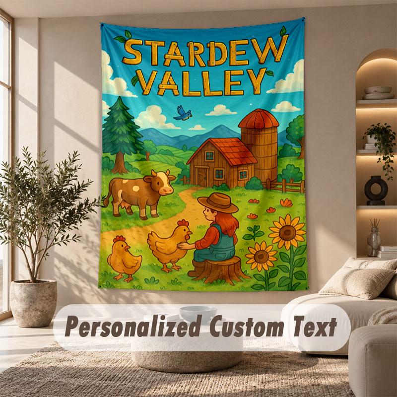 Wall Hanging Tapestry Art Cloth Bedroom Room Background DecorStardew Valley