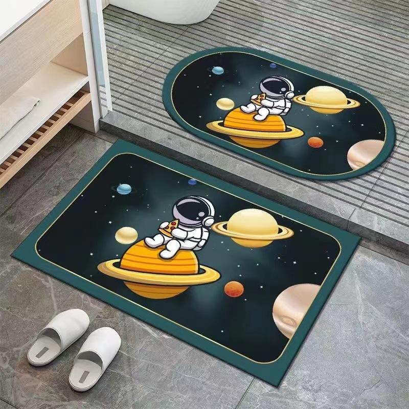 Bathroom Non-slip Soft Diatom Mud Absorbent Quick Drying Floor Mat Household Bedroom Kitchen Door Mat Entry Door Door Mat