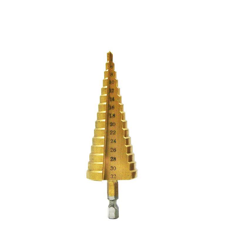 

Bearing Steel Hex Shank Drill Bit for Plastic/Wood: Step, Cone, Twist, Hole Opener (4-32 mm) - Single Piece
