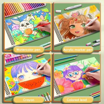 1pcs Kawai Capybara Picture Book A4 Thickened 50 Sheets of Paper Children's Blank Sketch Art School Students' Drawing Supplies