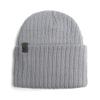 Leoswiopeu [Rush Off] Black Patch Beanie-Gray
