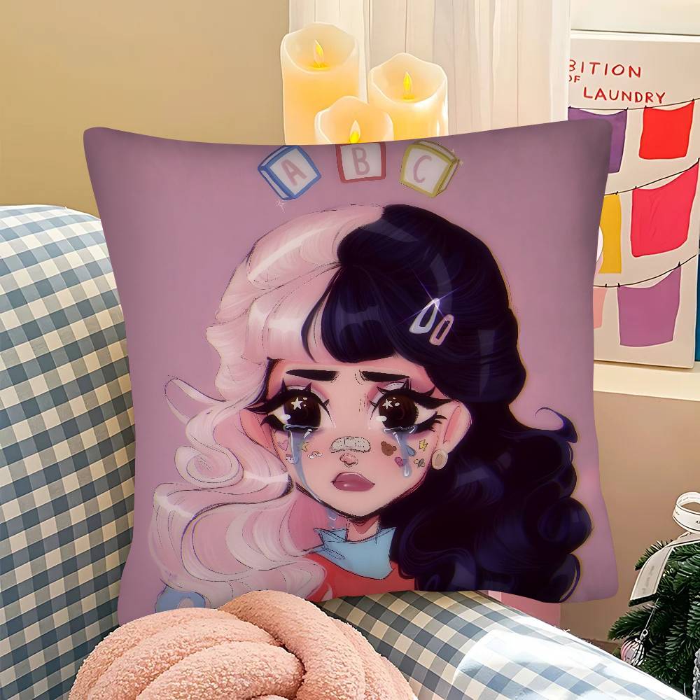 pc MMelanie Martinez Singer Pillow Case Fashion Square Pillowcase Bedroom Sofa Room Ins Decoration Leisure 40x40cm