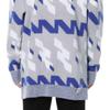 We11done FW21 Blue Geometric Pattern Jacquard High Neck Wool Sweater Unisex sweater Gray WD-KT3-21-646-U-BL