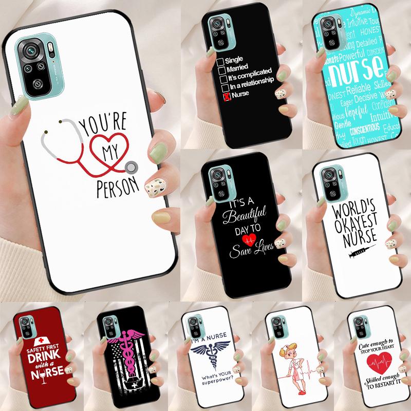 I'm A Nurse Quotes Cover For Xiaomi Redmi Note 13 Pro 14 12 11 9 10 9S 10S 11S 12S Redmi 10C 12C 13C 14C Case