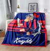Knights Flannel Blanket Soft Warm All-Season Throw, Design for Camping, Car Travel, Hiking Sofa, Bed, Office Perfect Gift for Parties