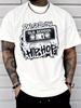 Unisexs Old School Hip Hop Cassette Tape Graphic T Shirt Retro Music Streetwear Short Sleeve O Neck Cotton Summer Tee For Unisex