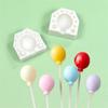 2 peças Mini Coração Forma Balão Silicone Molde Fondant Chocolate Molde DIY Pasta de Goma Argila Vela Moldes Bolo Decoração Ferramenta Bakeware