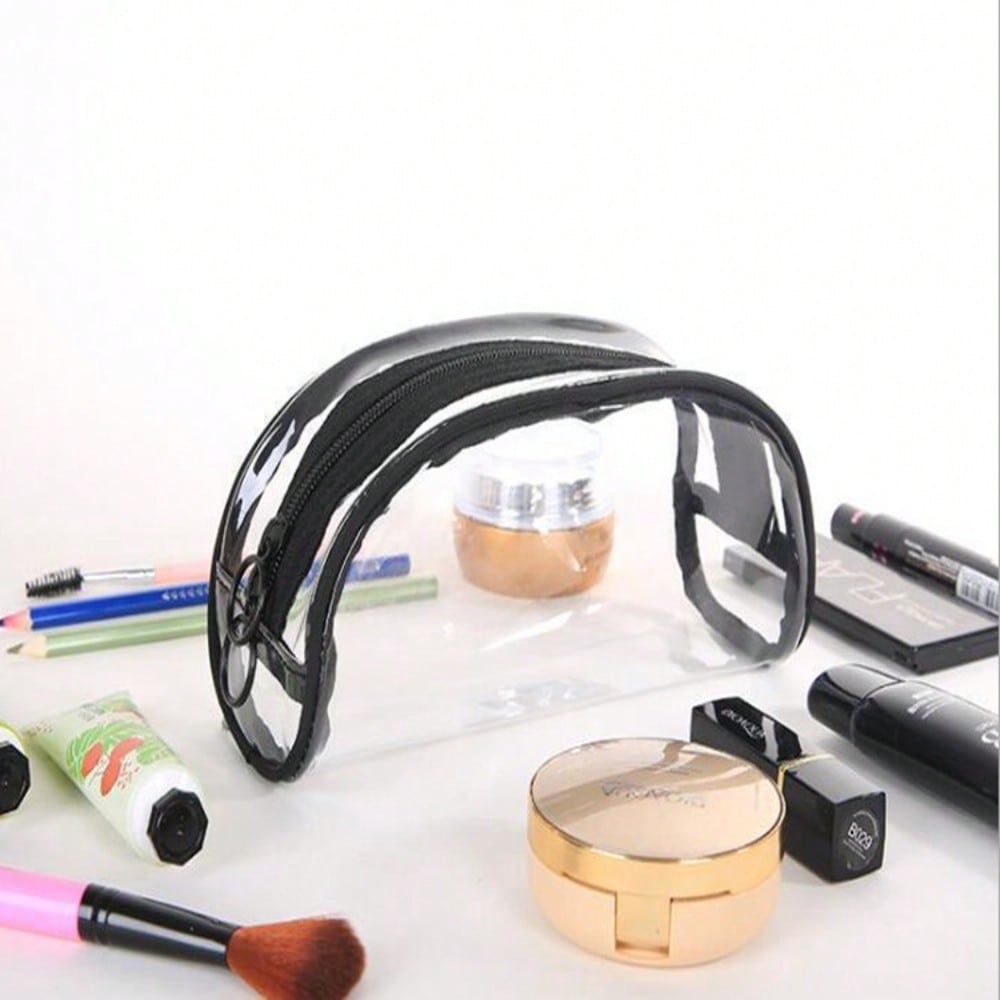 New Transparent Makeup Storage Bag, Transparent Color Waterproof Large Travel Toilet Bag