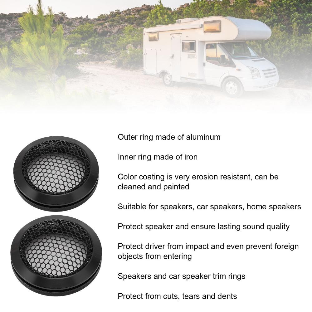 2Pcs Round Speaker Grill OD 64mm Subwoofer Guard Universal Car Speaker Cover  Automotive Use