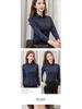 Women's Professional Black Shirt - New Spring/Summer Korean Style Workwear In Gray and Navy, Large Size Formal Tops