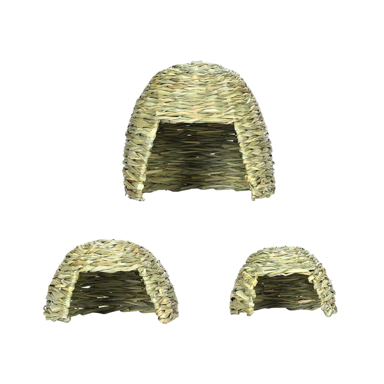 

Травяной домик для комфортной игровой площадки Травяная кровать Травяной туннель для кролика 21cmx14cm