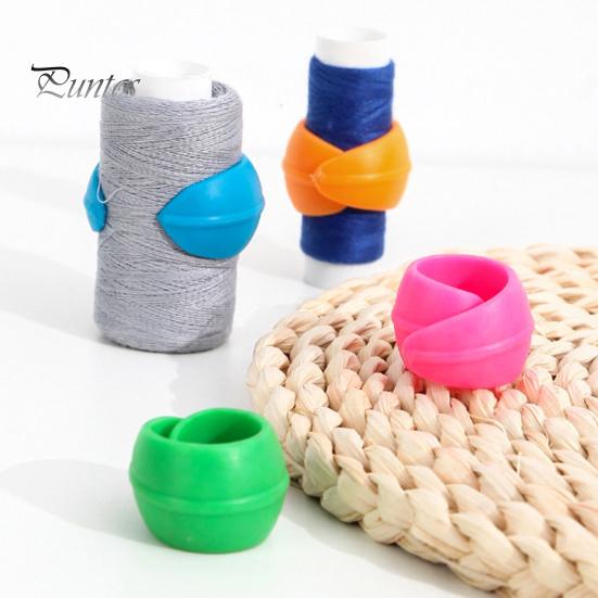 10/100 Stück Garnhalter, elastisch, gewellt, hält fest, wiederverwendbar, große Zähigkeit, hält die Garnspule sauber und organisiert, Näh- und Stickmaschinengarn