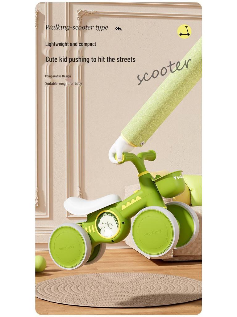 Loopfiets voor peuters 1-3 jaar: Loopfiets zonder pedalen & Vierwielige scooter