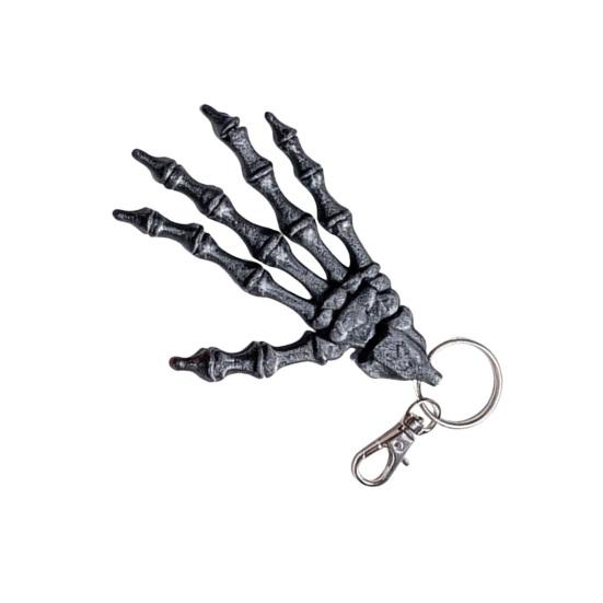 Skelet Hånd Nøglering, Leddelt Skelet Hånd Fidget Nøglering, Fleksible Gotiske Skelet Hænder Vedhæng, Halloween Spooky Gotisk Nøglering til