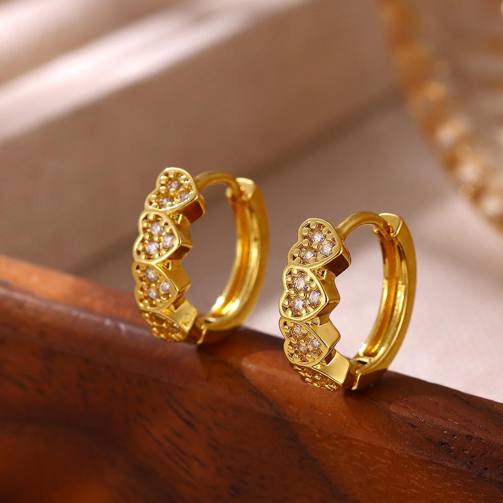 Starfish Drop Hoop Earrings For Women Gold Color Heart Cubic Zirconia Huggie Earring Delicate Beach Jewelry Her Gift Hoops