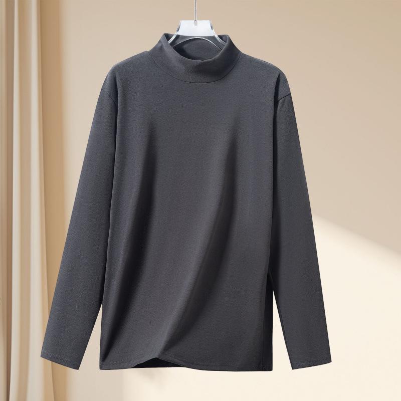 

Мужской топ с полувысоким воротником и длинными рукавами - Модный осенне-зимний базовый слой, Мужская одежда высокого качества L