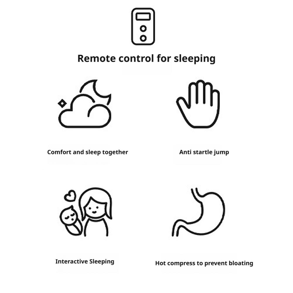 Baby Soothing Palm Pillow with Heartbeat Sound - Anti-Startle Sleep Aid Toy That Simulates Hugging & Back Patting