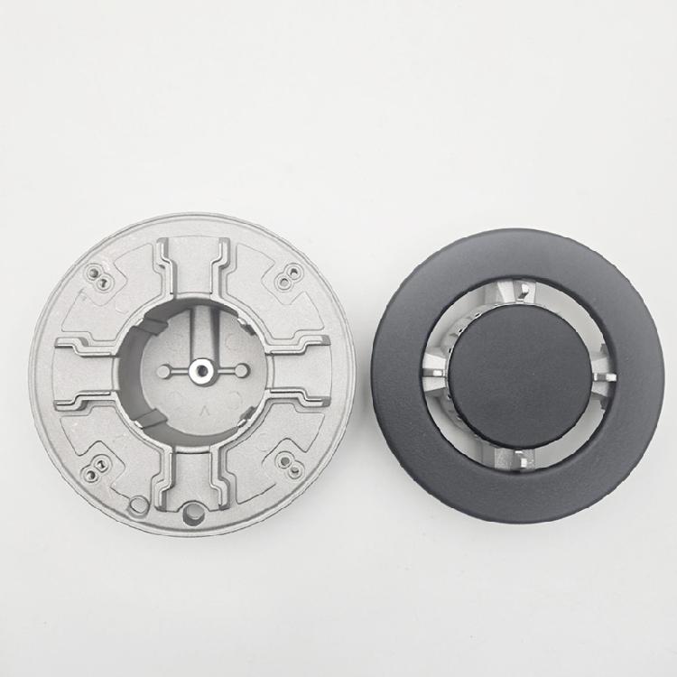 Cooktop Burners Head Set with Divider and Base Efficient Combustion Metal Construction Stable Design for Home Kitchens