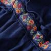 Life Left Gradient Blue Embroidered A-Line Dress