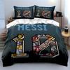 Messi 10 Trofeo Sportivo Set Biancheria da Letto Biancheria Copripiumino Set Copripiumino Federe (1 * Copripiumino 2 * Federe, senza piumino)