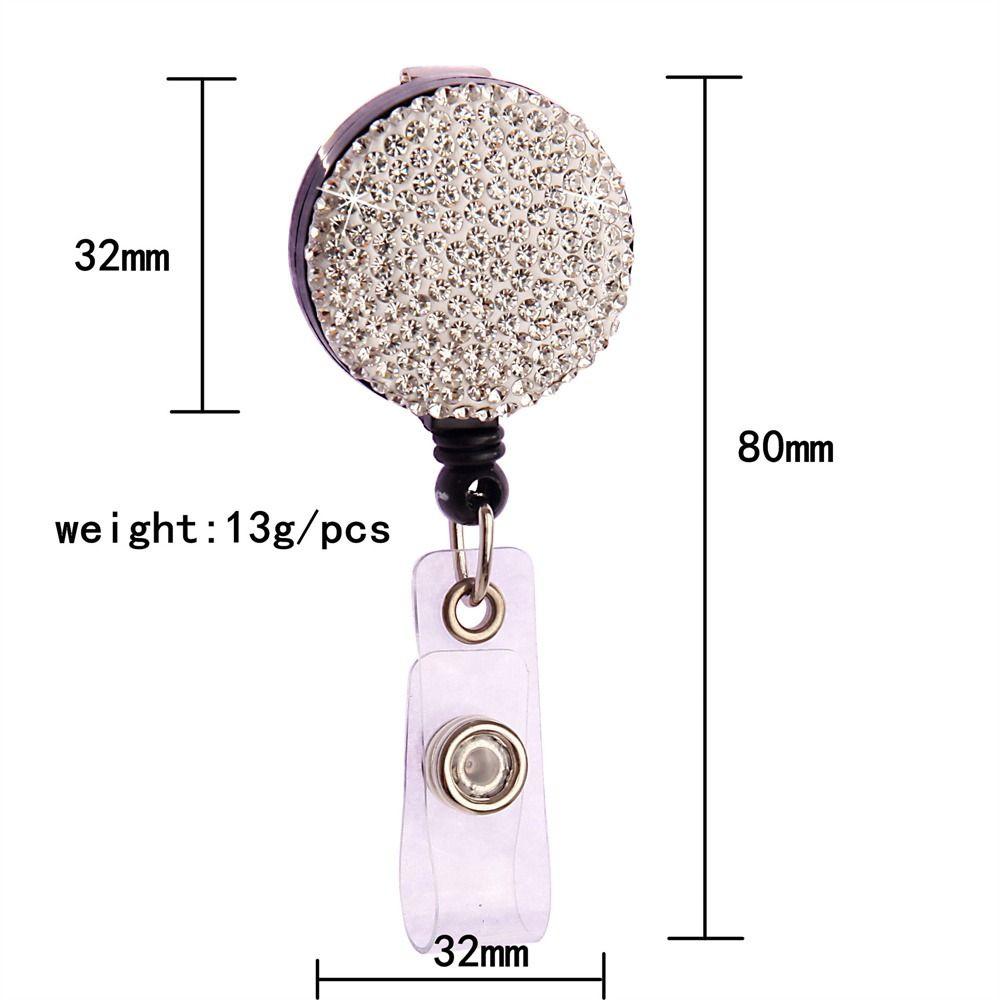 Chest Card Nurse Badge Reel Sparkle Easy Pull Buckle Retractable Badge Holder  Doctor Hospital