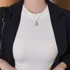 Collier pendentif cheval en cristal de luxe pour femme Pendentif animal en strass brillant Chaîne de clavicule élégante Bijoux de fête pour filles Cadeau