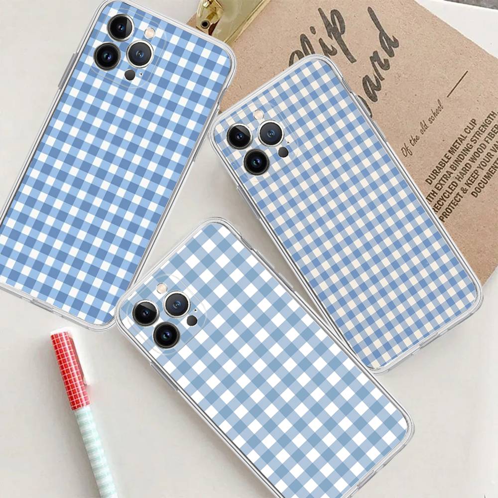 Simple Chic Lattice Pattern Fit For IPhone 16 15 Promax Phone Case IPhone 14 11 12 High End 13 Pro Silicone