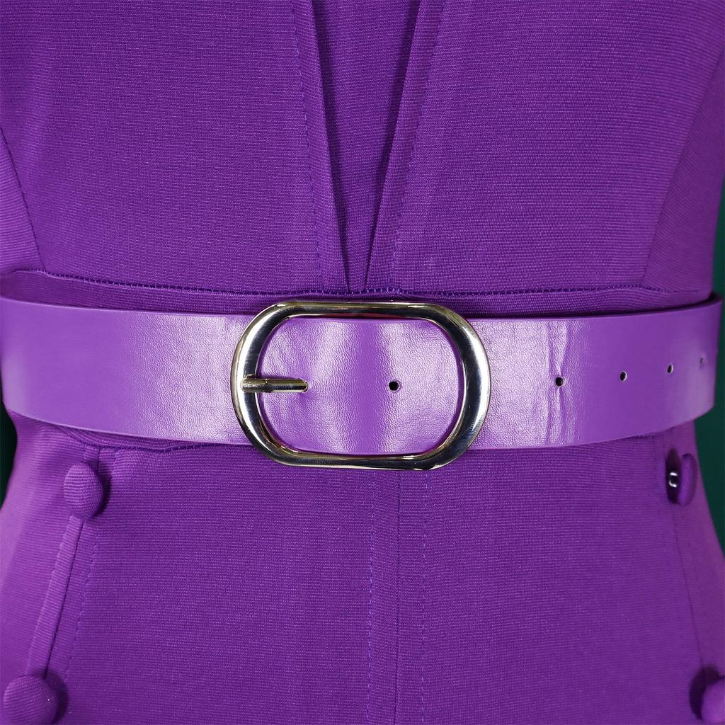 Autumn Fashion Plus Size Women's Elegant Temperament Pure Color Five-quarter Sleeve African Dress with Graceful Style