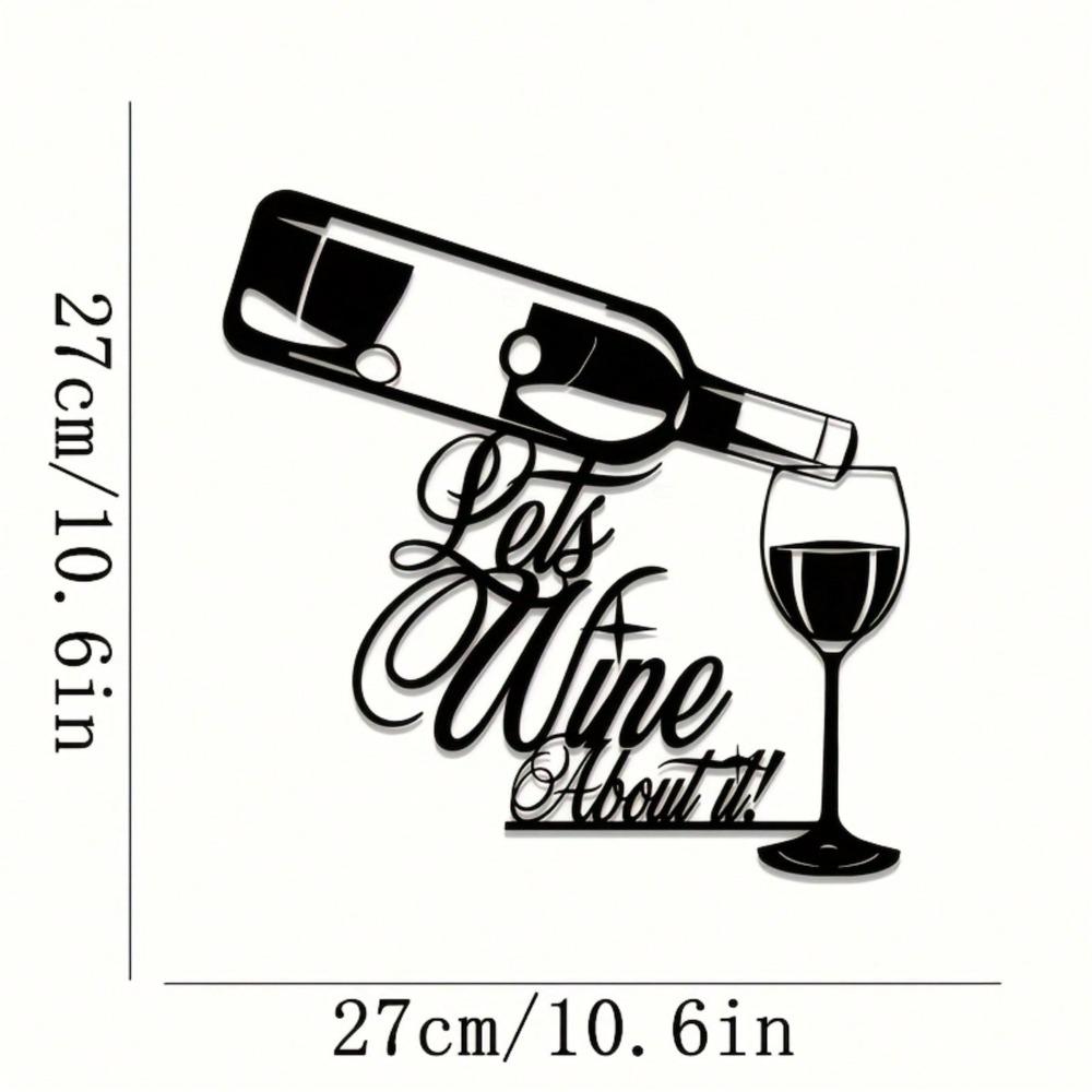 

Iron Wall Art Wine Bottle Metal Sign Home Bar Decor Gift різнокольоровий