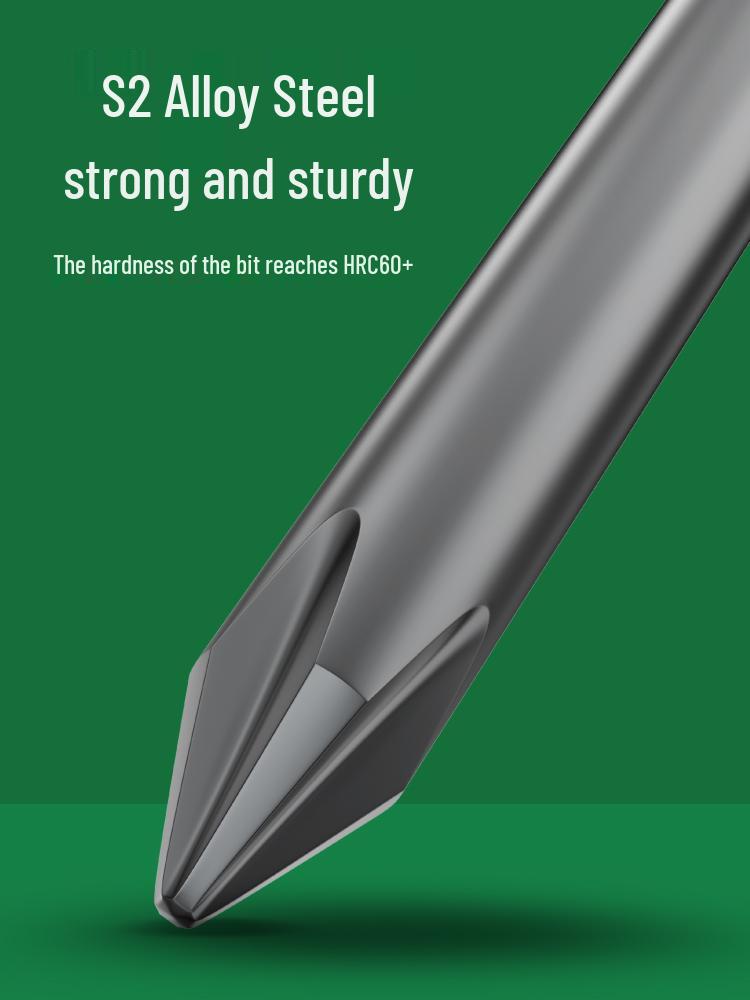 Extended S2 Hex Cross-Head Electric Screwdriver Set with Strong Magnetic & High Hardness