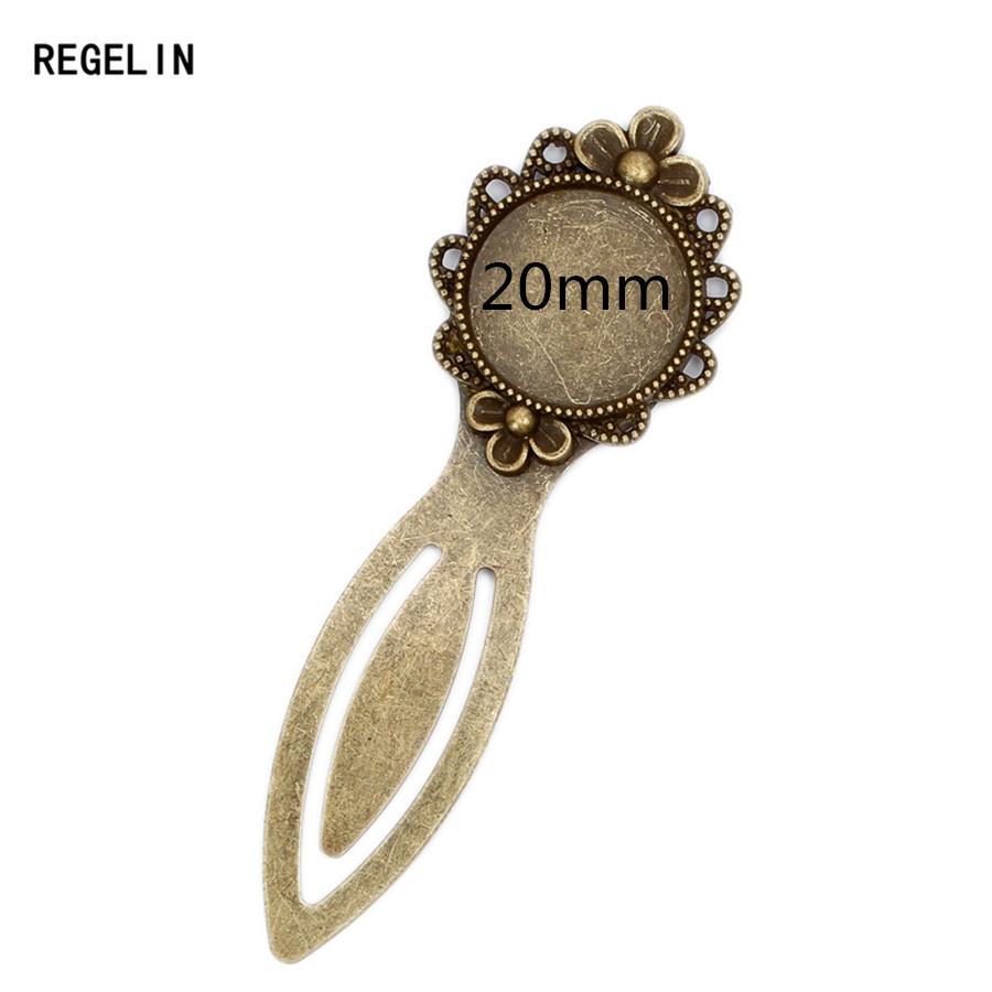 REGELIN Fashion 10pcs/lot Antique Vintage Retro Handmade Bookmark Cabochon Base Bookmark Setting for Cabochon Cameo DIY Bookmark