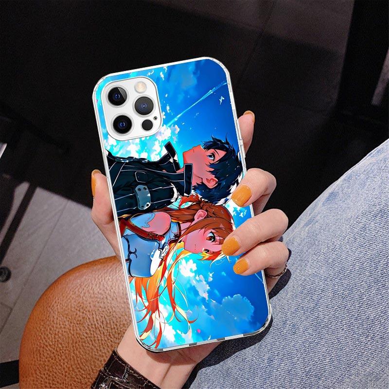 

Anime Sword Art Online SAO Phone Case For iPhone 13 12 Mini 11 Pro Max XS XR X SE 7 8 Plus 5S 5 6S 6 Gift Print Cover Fundas iPhone 7(8)SE