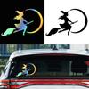 LYKX The Witch Flying To The Moon Funny Car Sticker Vinyl Decals The Whole Body Glue Stickers