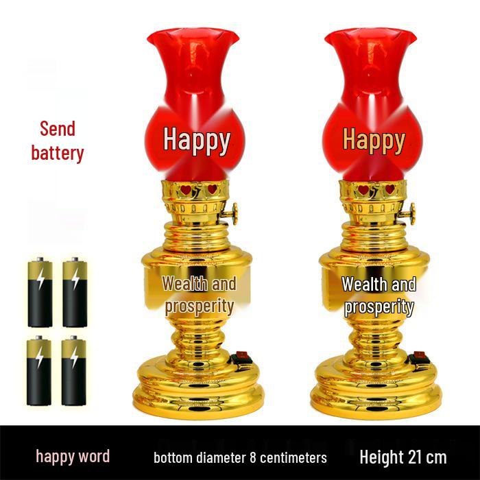 Neue Einzug-Doppelglück Steckerleuchten - Hochzeits- & Einweihungs-Petroleumlampen-Stil.