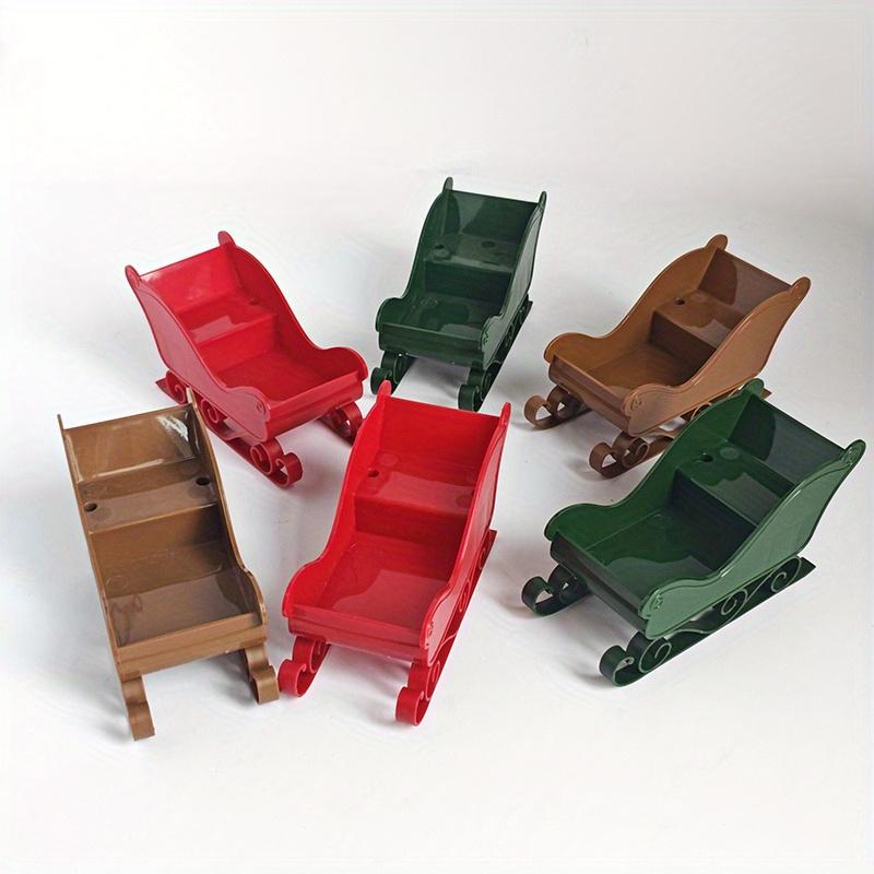 Christmas Decoration Home Decoration Sledding Ornament Set, Winter candy Sledding Gift Storage Container, Rack Storage
