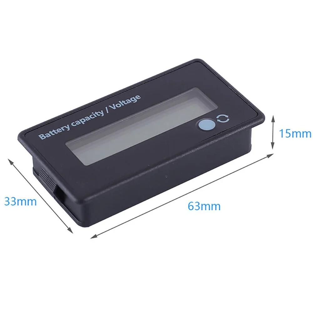 12V/24V/36V/48V Lead Acid Lithium Battery Capacity Indicator Car Motorcycle Digital Voltmeter Voltage Tester Meter Tool GY-6D