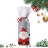 Christmas Fabric Wine Bottle Covers Reusable Festive Holiday Decoration Wine Bottle Cover For Christmas For Wedding Birthday