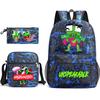 Zaino Inspeakable Set da 3 Pezzi, Zaino Studente di Grande Capacità con Borsa Pranzo e Astuccio, Resistente all'Acqua, Durevole