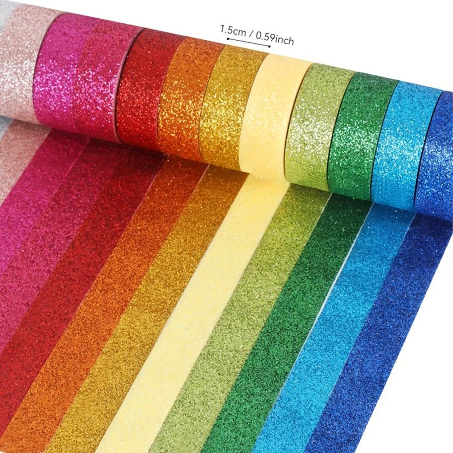 

Набор блестящих лент васи - Принадлежности для скрапбукинга - Набор тонких лент васи - Принадлежности для творческого дневника 5 м в каждом рулоне 1.5cm 9 colors 9 rolls