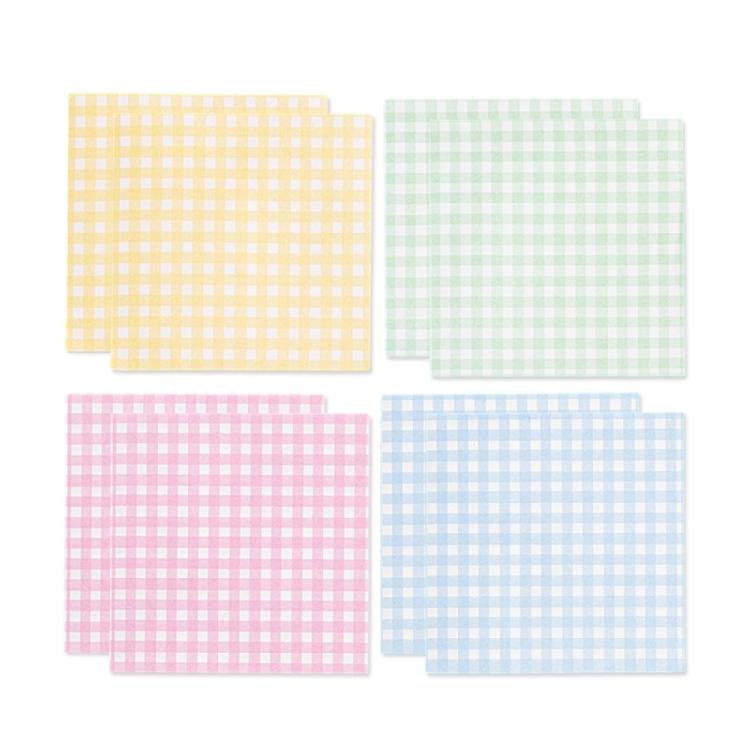 8 Pcs Adhesive Note Plaids Element Notes Grid Memos Pad Simple Note Pad School Office Supplies 1