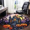 1 Stück Halloween Spukbüro Runder Teppich, Unter Bürostühlen Schlafzimmer Wohnzimmer Heimdekoration, Raumdeko