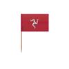 Toothpick Isle of Man Flag - 10 Cm - 100 Pieces - Adhesive Plastic - Bamboo Stick -