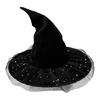 Gorgeous Witch Hats Vintages Girls Hat Gothicism Wizard Hat Carnivals Witch Hat for Standout Halloween Costume