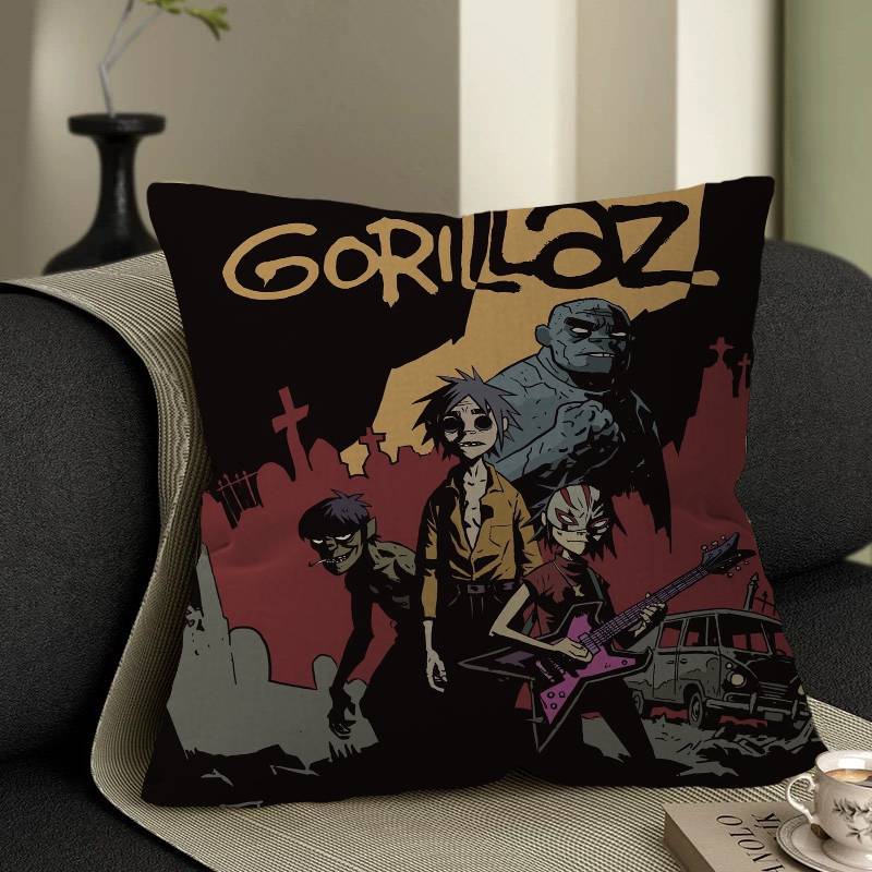 Band GGorillaz Music Cool Cushion Cover Polyester Sofa Cushions Decorative Throw Pillows Home Decoration Pillowcover
