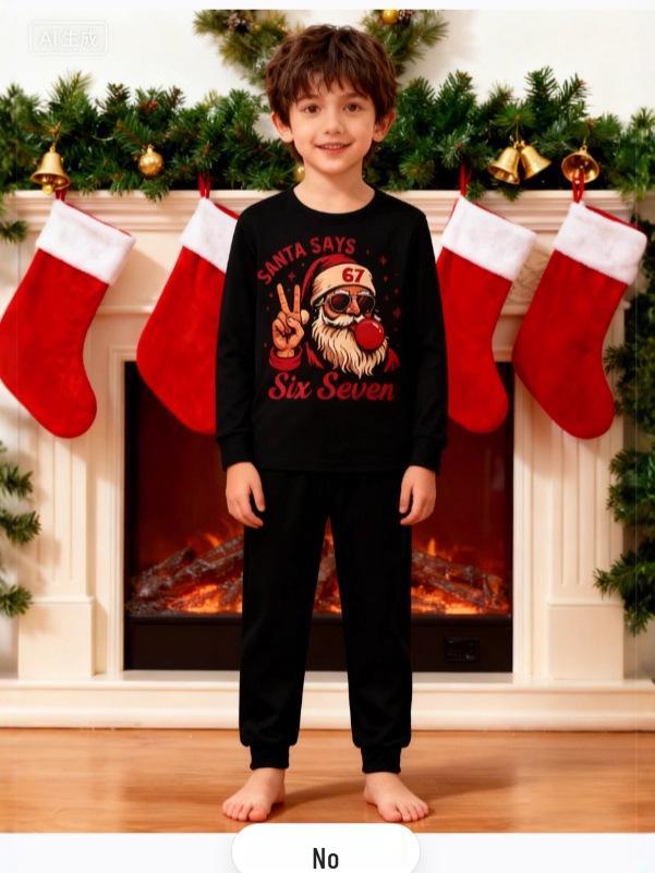 67 Style European & American Christmas Pajamas Set